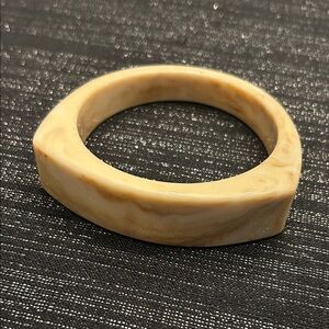 Beige Marbled Bangle Bracelet